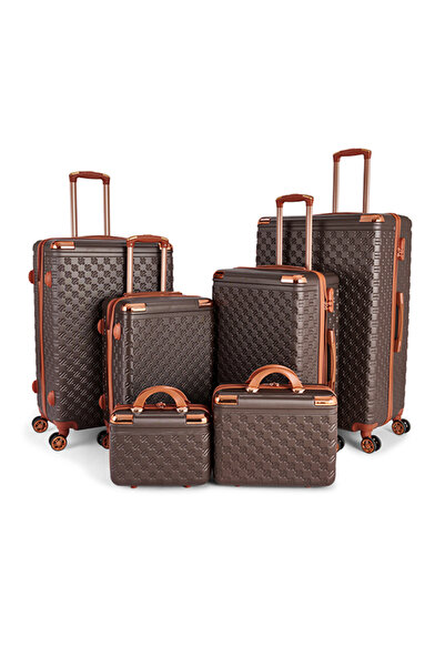 LİMRA طقم شنط سفر مكون من 6 حقائب أمتعة بمقاس 32"/28"/24"/20"/15"/12 انش بتصم...