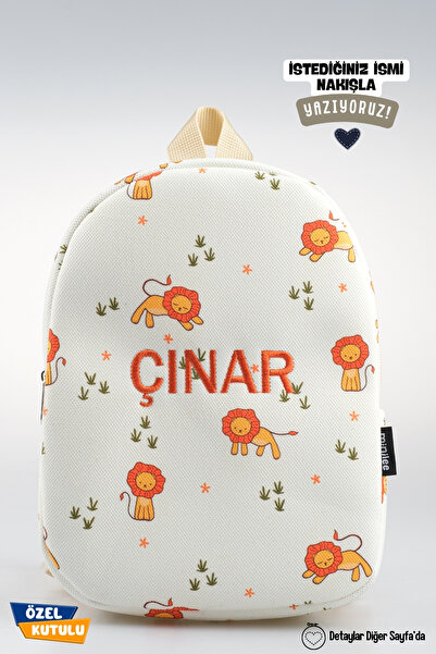 Minilee Ormanın Küçük Kralı – Aslan Desenli Anaokulu Kreş Çocuk Çantası Kişiy...