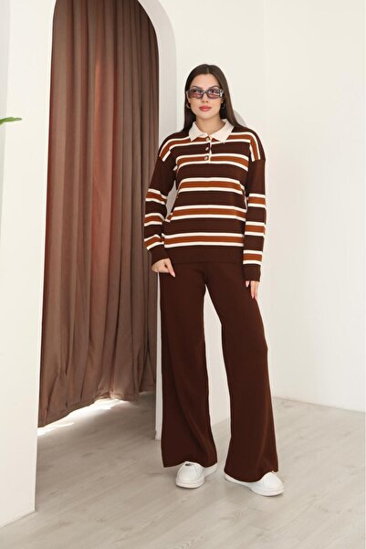 DMBASİC Striped Knitwear Double Set