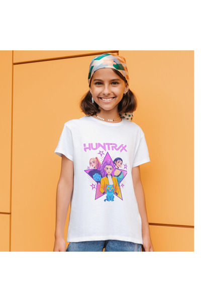 ALPŞAN TİCARET Tricou pentru fete Huntrix - Rumi Mira Zoey cu imprimeu stil a...