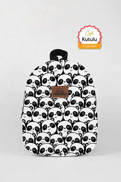 Minilee Neşeli Pandalar 0-8 Yaş - Kreş, Anaokulu Çocuk Sırt Çantası