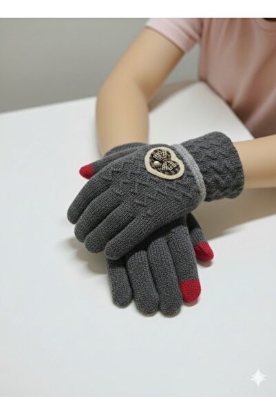 MİNİKO KİDS Ki̇tti̇ 25240-04 Girls' Knitted Tricot Gloves 9-12 Years