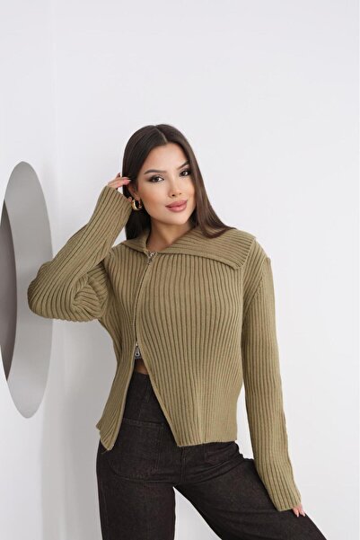 DMBASİC Madanno Collar Zippered Sweater