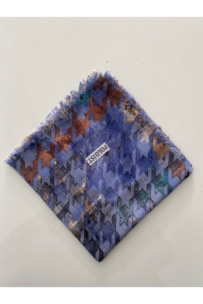 poloist Renkli Kazayağı Desen Tülbent Yazma