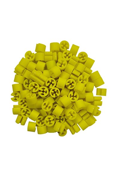 JokeyAmbalaj خرز مني (100 قطعة) بدون طباعة (أصفر فلوري) للتعليق