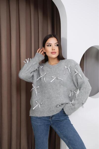 DMBASİC Ribbon Detailed Knitting Sweater