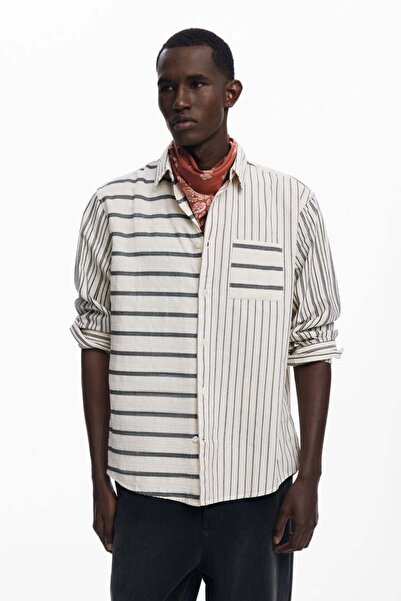 Desigual & Art & Melagrana GHIFT Ασύμμετρο πουκάμισο με ρίγες