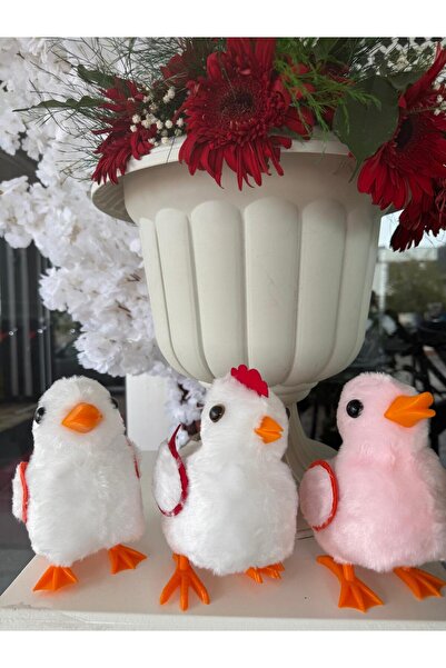 CUFFCUFFTOYS pilli yürüyen sesli ördek ve çivciv yavrusu 10x14x15 cm