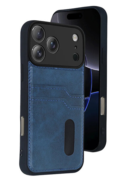 NewFace حافظة جلدية لهاتف ابل ايفون 17 برو من اس بي تي آر إن إس مع حامل بطاقا...