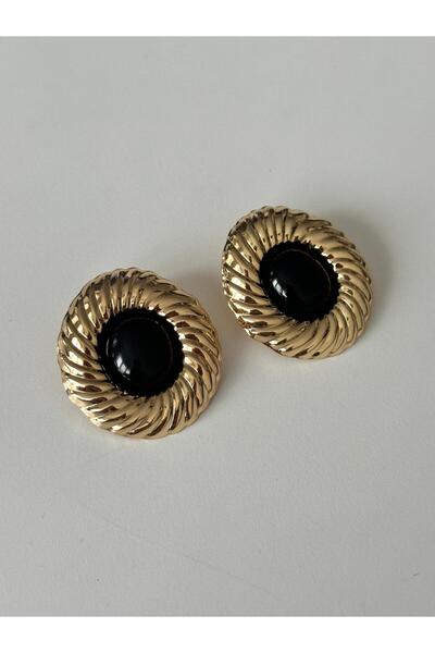 Charmist 14K Burgu Desenli Kemik Küpe