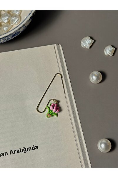 Rika Spolia & Co. Pembe Gül Buketi Kitap Ayracı