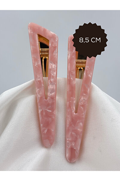 Raha Butik Çok Renkli Sedefli Üçgen Metal Pens Toka 8,5 cm