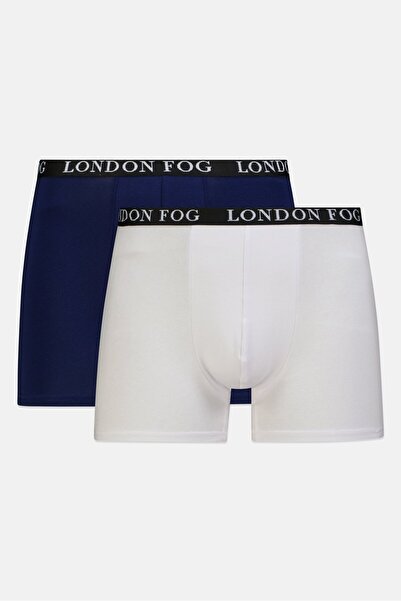 London Fog بوكسرات رجالية من قطعتين بشعار ماركة، متعددة الألوان