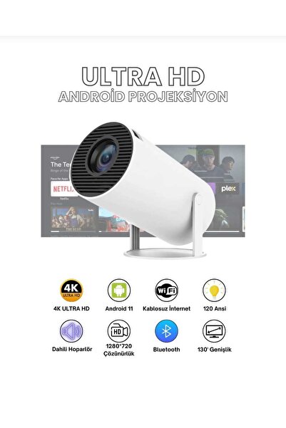 lasttech Taşınabilir Android Projeksiyon En Güncel Versiyon Wifi Destekli Akı...