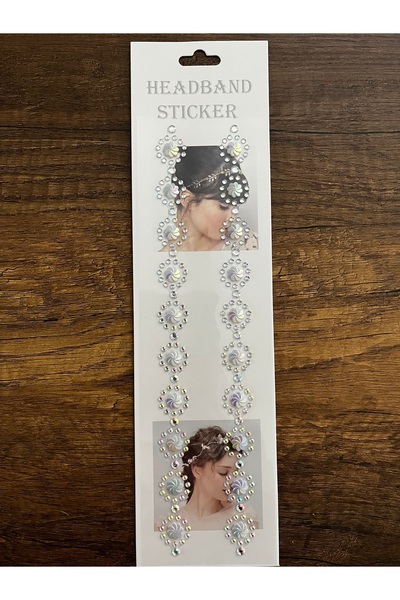 gülümse gel 1 Kart Gelin Başı Bride To Be İnci Taşlı Tırnak Saç Makyaj Sticke...