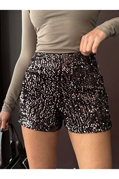 TOPSHOW PULLU KADİFE ŞORT