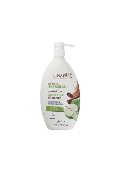 Linarose لينا روز جل استحمام مغذي ومرطب بالتفاخ الأخضر والقرفة - 1000 مل