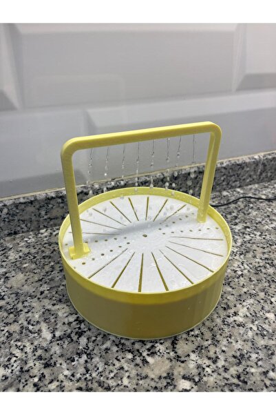 KUS Otomatik Kuş Banyosu - Pastel Sarı - Muhabbet/Sultan Papağanı Boyutu Kuşlara Uygun