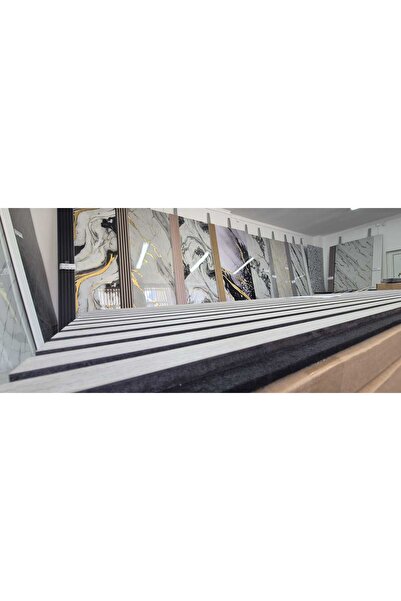 LINYI Riflaj WPC / PVC, Alb/Negru, 3D, impermeabil, ignifug, 2700x210x20 mm, APC-RIF-93HF