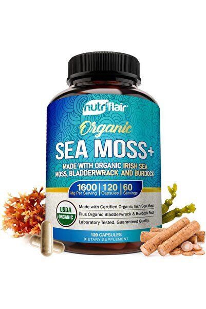 Nutriflair Herbal Organic Sea Moss Bladderwrack Prebiotic Immune Digestive He...