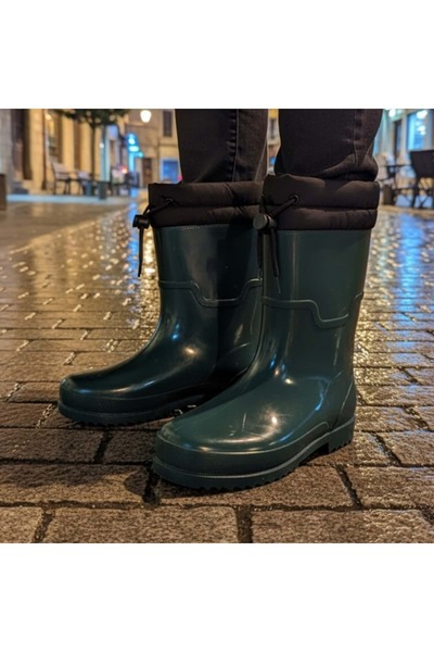 ÇİĞDEM KUNDURA AeonFlux | İçi Sıcak Astarlı Su Geçirmez Konçlu Lastik Çizme