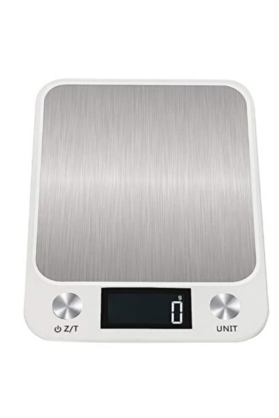 Royal Polar ميزان مطبخ أبيض اللون، يتحمل وزنًا يصل إلى 10 كيلوغرامات، أبعاده 8.26 × 6.1 × 0.66 بوصة.