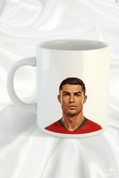 sartre art كوب خزفي هدية بتصميم كريستيانو رونالدو