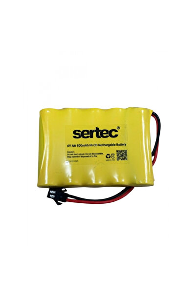 byhodi Sertec 6V 5S1P Aa 800 Mah Toy Battery with Cable + Black Connector