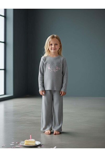 Zekids Girl's Cotton Corded Fabric Tracksuit Set