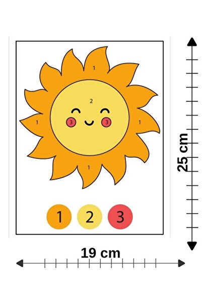 Mu Art Ahşap 10 قطع رسم خشبي بالأرقام رقم 44، نشاط فني للمدرسة، مقاس 25 × 19 سم