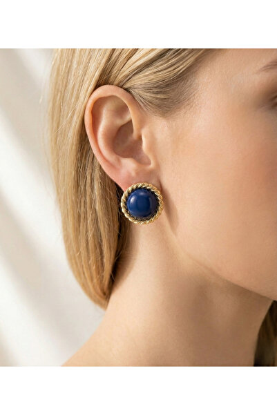 Candy Nuveria Royal Acrylic Stone Round Earrings