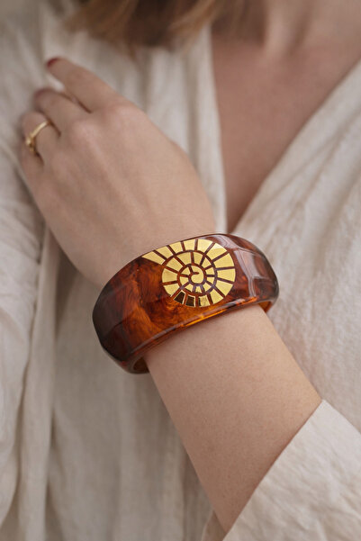 Hector&Co. Jewellery Kehribar Desenli Dilimli Spiral (Nautilus) Figürlü Gold ...