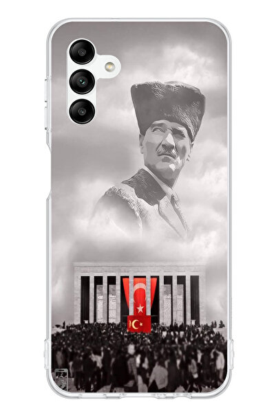 TechTree Samsung Galaxy A04S Compatible Ataturk with a Kalpak over the Clouds Printed Silicone Case