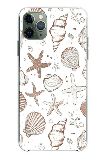 TechTree حافظة سيليكون مطبوع متوافقة مع هاتف iPhone 11 Pro Max باللون البني و...