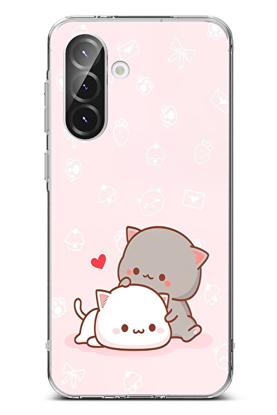 TechTree حافظة سيليكون متوافقة مع هاتف سامسونج جالاكسي A56، لطيفة وريموتية، مطبوع