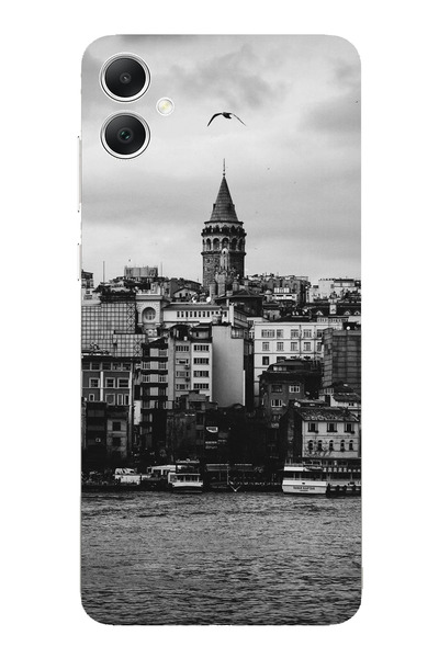 TechTree Samsung Galaxy A05 Compatible Printed Silicone Case with Galata Tower and Sea View
