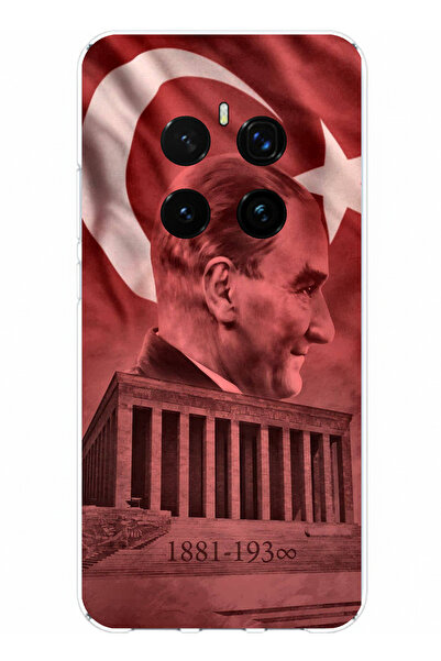 TechTree حافظة سيليكون متوافقة مع Honor Magic 7 PRO تصور صورة أتاتورك وAnımit...