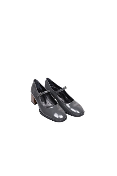 Lady Mia Black Genuine Leather Mary Jane Style Block Heels Casual Shoes Retro