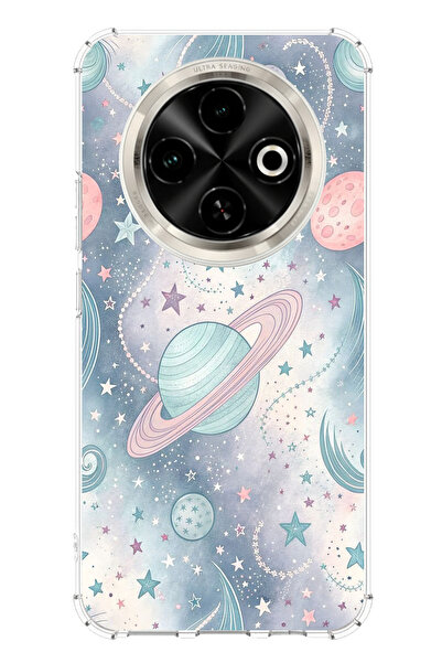 TechTree حافظة سيليكون ناعمة ملونة متوافقة مع تكنو سبارك 30C مطبوع