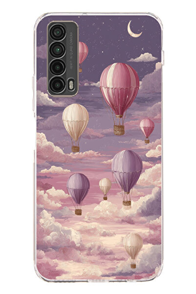 TechTree حافظة سيليكون متوافقة مع هاتف Huawei P Smart 2021 باللون الأرجواني ا...