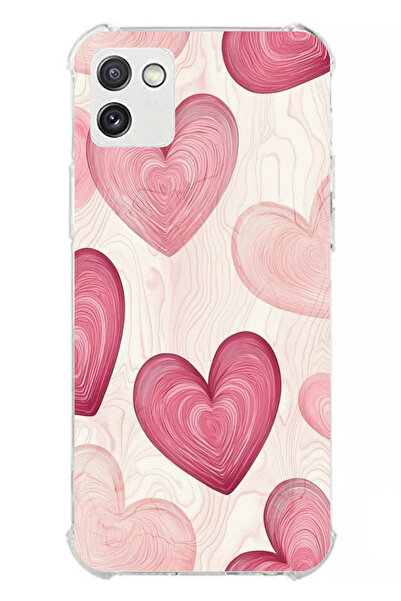 TechTree حافظة سيليكون متوافقة مع هاتف سامسونج جالاكسي A03 باللون الوردي الخط...