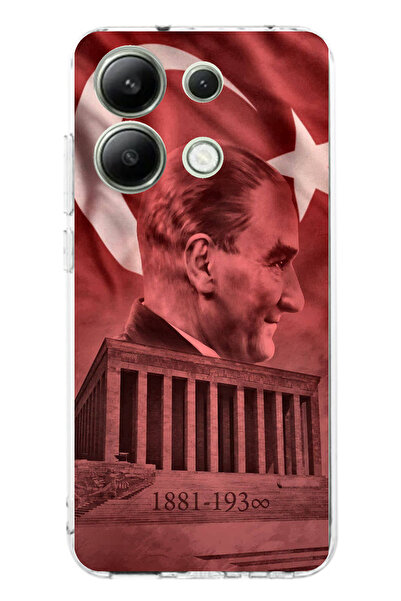 TechTree حافظة سيليكون متوافقة مع هاتف Redmi Note 13 4G تحمل صورة أتاتورك وان...