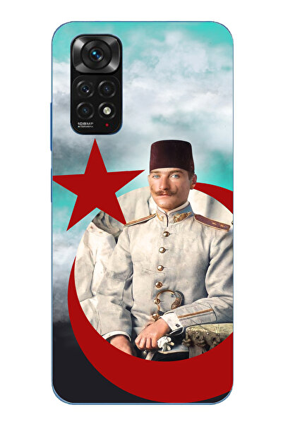 TechTree حافظة سيليكون متوافقة مع هاتف Redmi Note 11-11S من Young Years Ataturk مطبوع