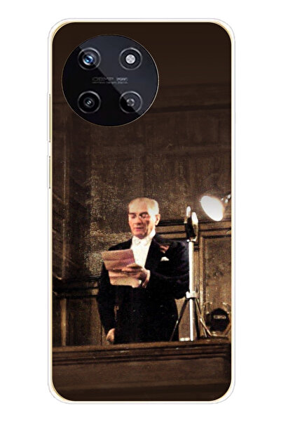 TechTree حافظة سيليكون متوافقة مع هاتف Realme 11 4G متوافقة مع خطاب أتاتورك ا...