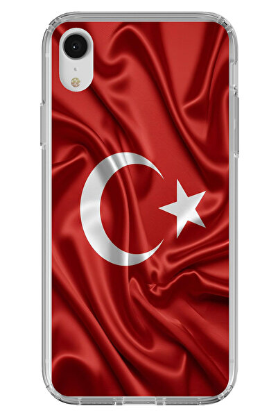 TechTree حافظة سيليكون متوافقة مع هاتف iPhone XR بعلم تركيا مطبوع