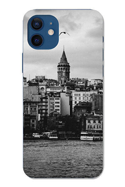 TechTree حافظة سيليكون مطبوع متوافقة مع هاتف iPhone 12-12 PRO مع مناظر برج غا...