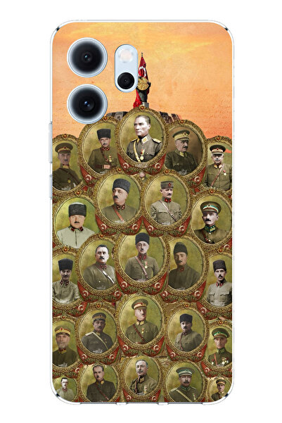 TechTree حافظة سيليكون متوافقة مع هاتف OPPO Reno 14F من أتاتورك وقادة الحرب ل...