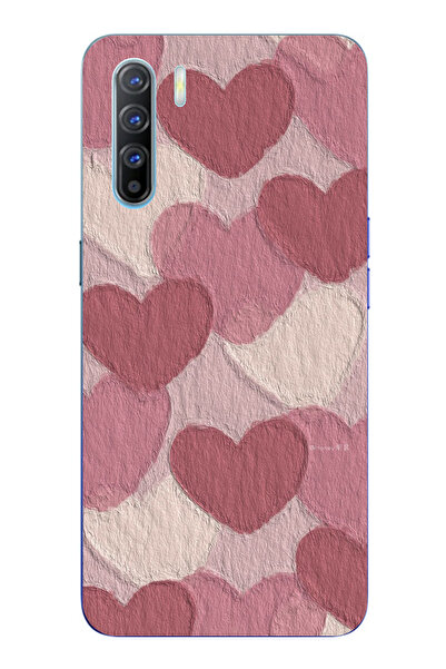 TechTree حافظة سيليكون متوافقة مع هاتف اوبو رينو 3-A91، لون باستيل روز داستي ...