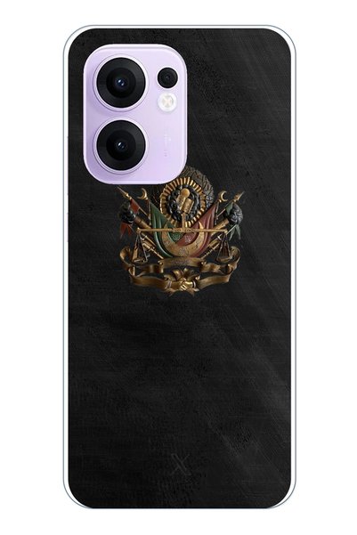 TechTree Oppo Reno 13F Compatible Printed Silicone Case with Ottoman Tughra D...