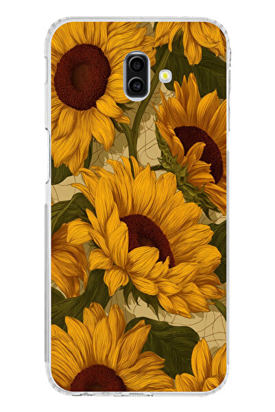 TechTree حافظة سيليكون متوافقة مع هاتف سامسونج جالاكسي J6 بلس باللون الأصفر ا...